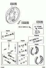 REAR DRUM BRAKE WHEEL CYLINDER & BACKING PLATE 2